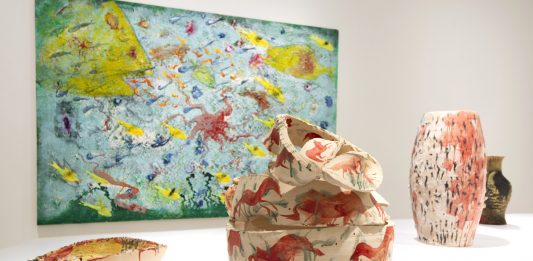 La Galería Elvira González (Madrid) exhibe ‘Flores, Peces, Toros’ de Miquel Barceló Miquel Barceló, "Flores, peces, toros". Foto de Cuauhtli Gutiérrez.