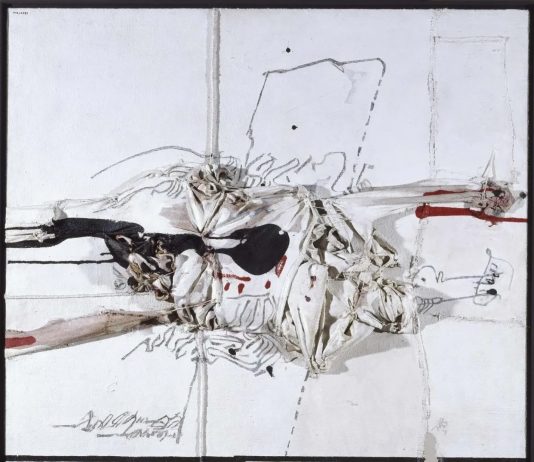Manolo Millares — ‘Personaje caído I’
